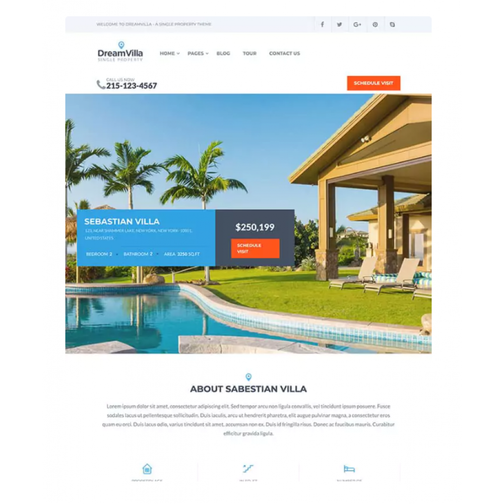Kıbrıs DreamVilla WordPress Emlak Teması