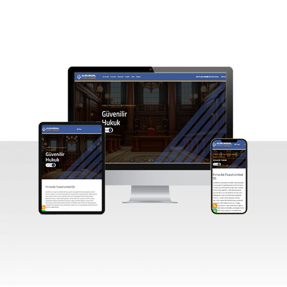 Kıbrıs Avukatlık ve Hukuk Ofisi Web Sitesi Paketi - Lawyer